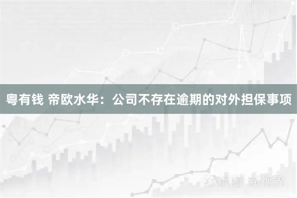 粤有钱 帝欧水华：公司不存在逾期的对外担保事项