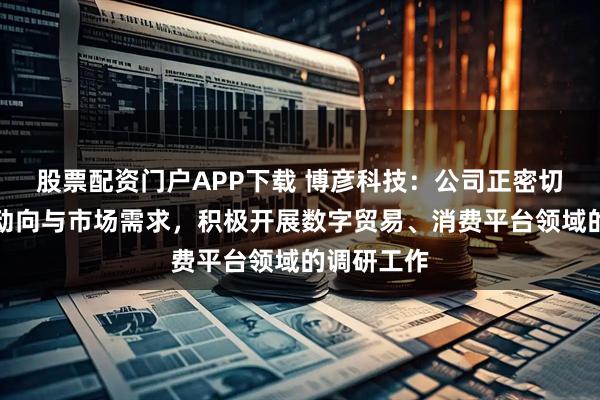 股票配资门户APP下载 博彦科技：公司正密切关注政策动向与市场需求，积极开展数字贸易、消费平台领域的调研工作